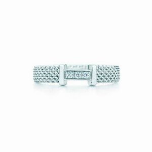 Authentic TIFFANY & Co. Somerset mesh diamond ring size 6.5